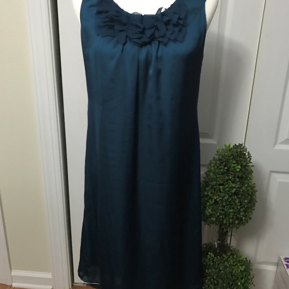 Merona Peacock Blue Teal Dress Size 4